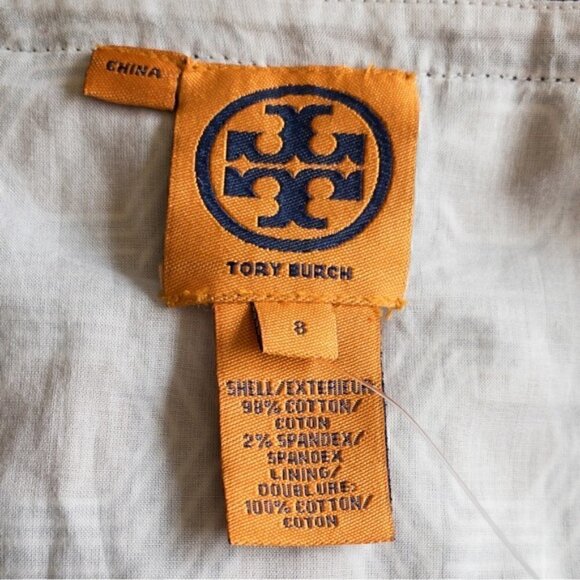 Tory Burch Summer Dress Hexagon Geometric Print Cotton Sleeveless Size 8 NWOT - Picture 11 of 11